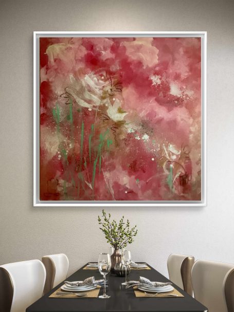 Sommerabend & Rosewein 80 x 80 cm